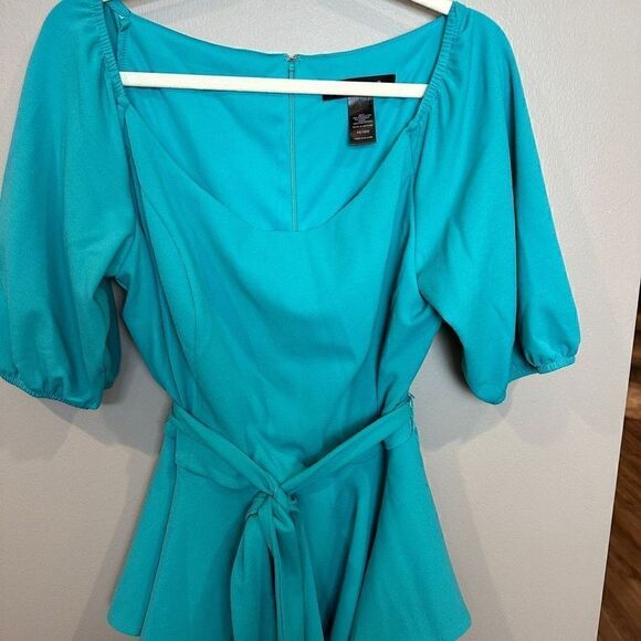 Ashley Stewart Belted Off The Shoulder Dress 14/16 - Picture 3 of 10